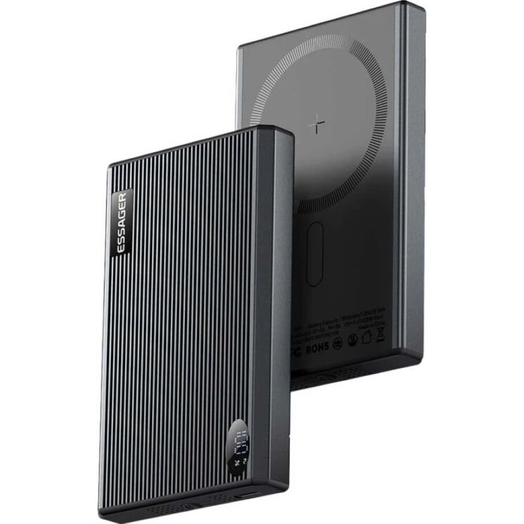 Зовнішній акумулятор ESSAGER Shining Magnetic 20W (10000mAh) EDY1W-SY0G-Z - Black (995773B) Зовнішній акумулятор ESSAGER Shining Magnetic 20W (10000mAh) EDY1W-SY0G-Z - Black: фото 3 з 9