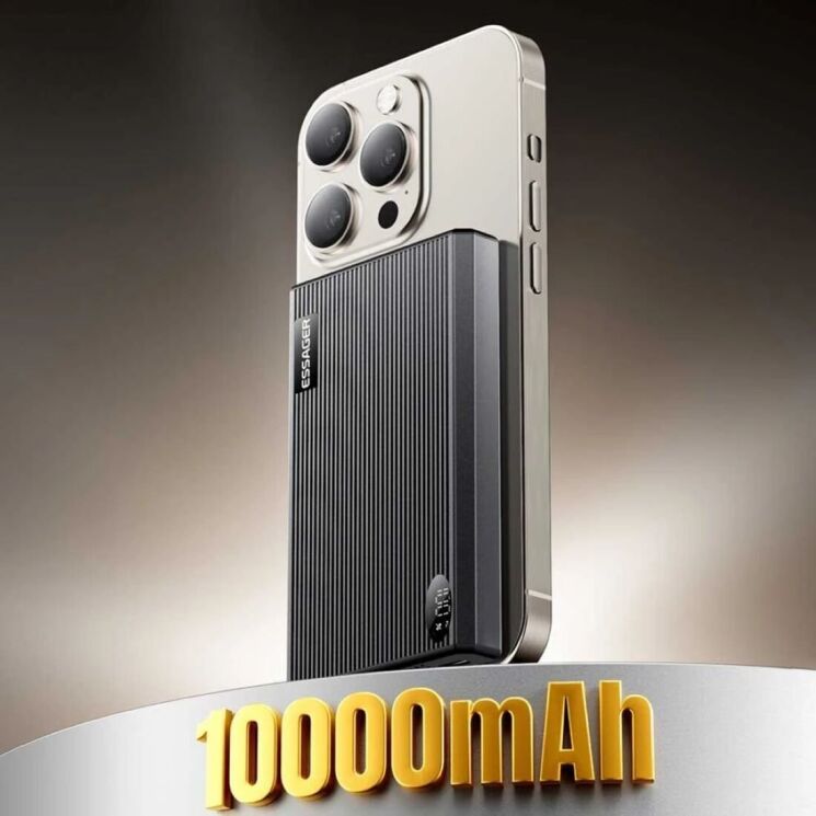 Зовнішній акумулятор ESSAGER Shining Magnetic 20W (10000mAh) EDY1W-SY0G-Z - Black (995773B) Зовнішній акумулятор ESSAGER Shining Magnetic 20W (10000mAh) EDY1W-SY0G-Z - Black: фото 9 з 9