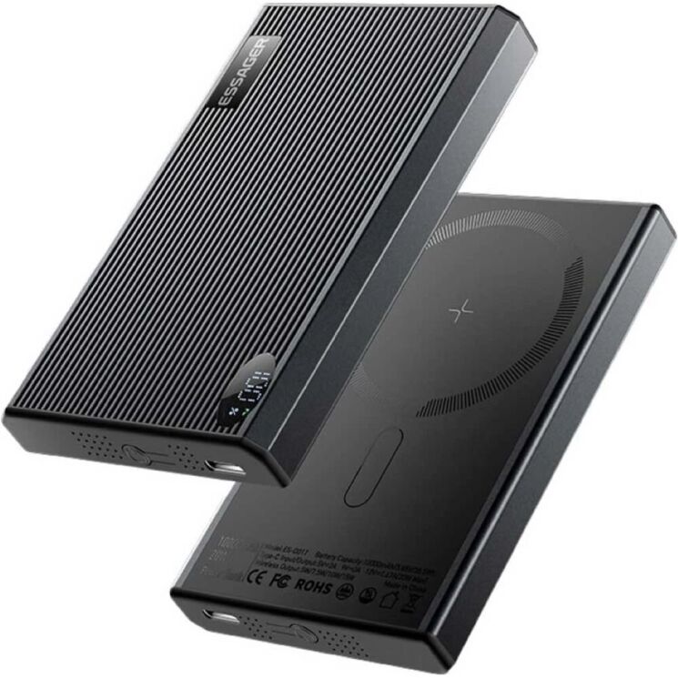 Зовнішній акумулятор ESSAGER Shining Magnetic 20W (10000mAh) EDY1W-SY0G-Z - Black (995773B) Зовнішній акумулятор ESSAGER Shining Magnetic 20W (10000mAh) EDY1W-SY0G-Z - Black: фото 4 з 9