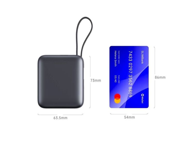 Зовнішній аккумулятор SWISSTEN Extra Small 22.5W (10000mAh) + кабель Type-C + Lightning - Silver: фото 8 з 8