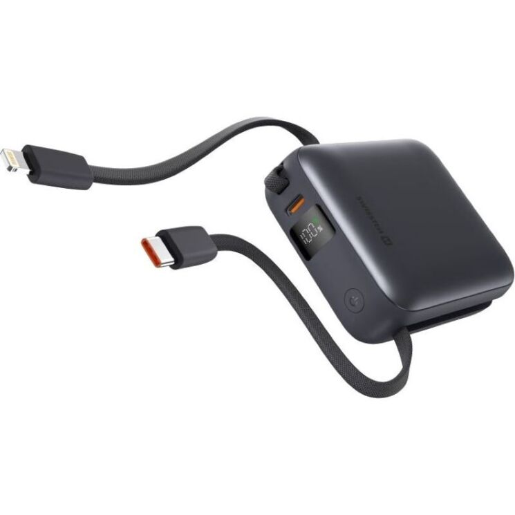 Зовнішній аккумулятор SWISSTEN Extra Small 22.5W (10000mAh) + кабель Type-C + Lightning - Silver: фото 2 з 8