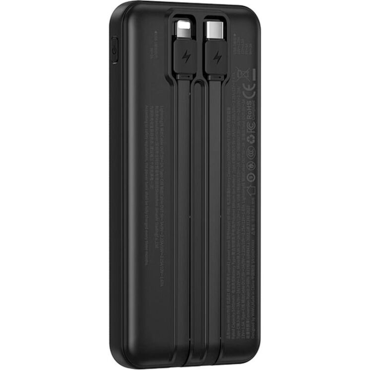 Зовнішній акумулятор WIWU Wi-P081 22.5W (10000mAh) + кабель Type-C + Lightning - Black: фото 4 з 6