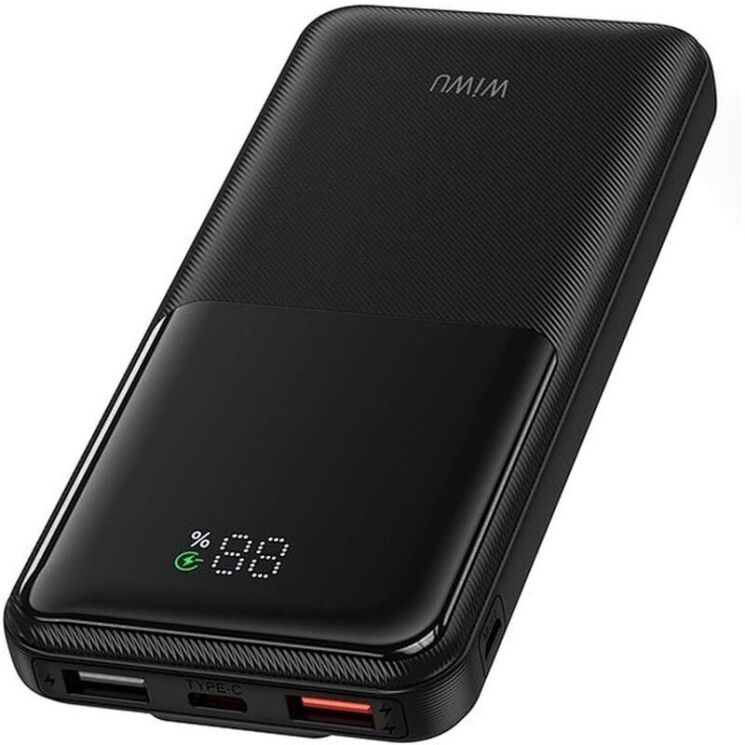 Зовнішній акумулятор WIWU Wi-P081 22.5W (10000mAh) + кабель Type-C + Lightning - Black: фото 2 з 6