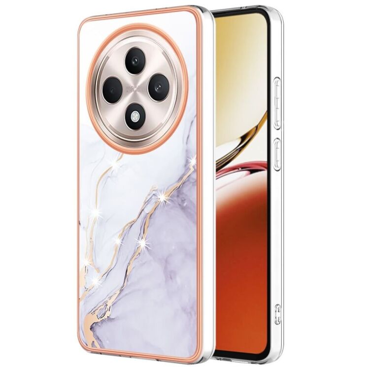 Захисний чохол Deexe Marble Case для OPPO Reno 12 F/FS - White: фото 1 из 6