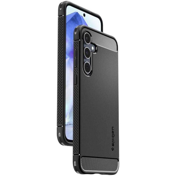 Защитный чехол Spigen (SGP) Rugged Armor для Samsung Galaxy A55 (A556) - Matte Black: фото 3 из 16