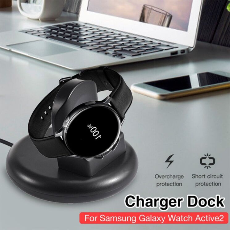 Зарядний пристрій Deexe Wireless Charging Dock для Samsung Galaxy Watch Active / Active 2 / Galaxy Watch 3 / Galaxy Watch 4 - Black: фото 12 з 12