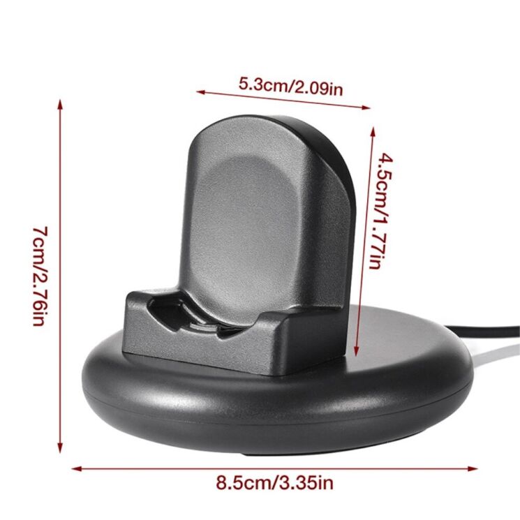 Зарядний пристрій Deexe Wireless Charging Dock для Samsung Galaxy Watch Active / Active 2 / Galaxy Watch 3 / Galaxy Watch 4 - Black: фото 9 з 12