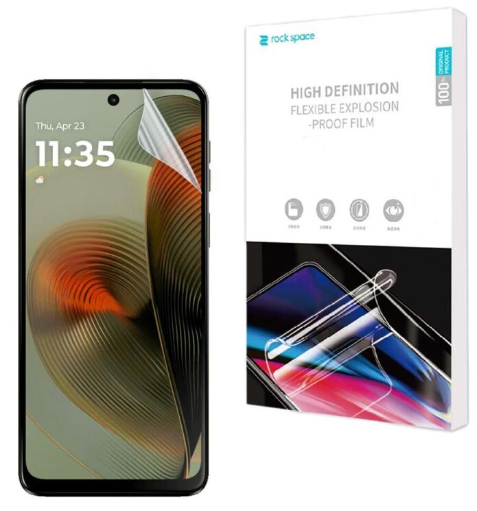 Защитная пленка на экран RockSpace SuperClear для Motorola Moto G55: фото 1 из 10