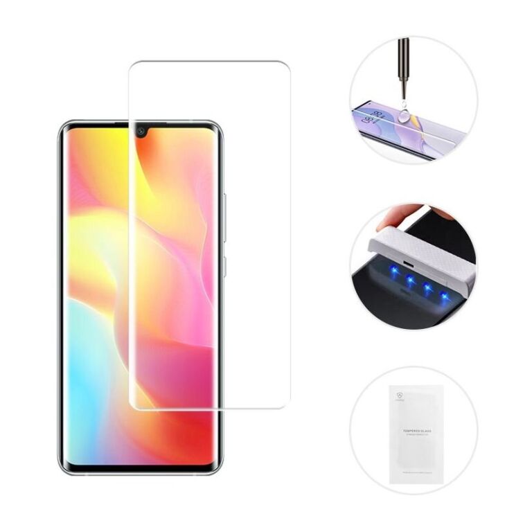 Захисне скло AMORUS 3D Curved UV для Xiaomi Mi Note 10 Lite (без лампи) -: фото 5 з 10