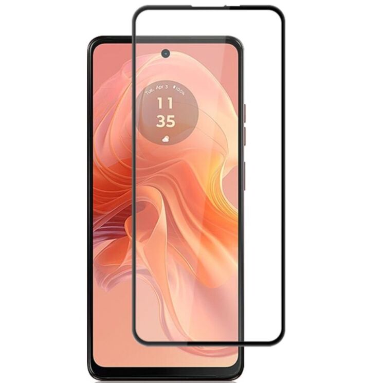 Защитное стекло AMORUS Full Glue Tempered Glass для Motorola Moto G24 / G24 Power / G04 / G04s / E14 - Black: фото 1 из 9