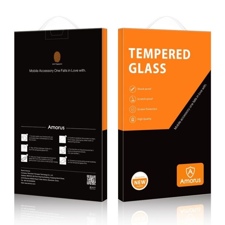 Защитное стекло AMORUS Full Glue Tempered Glass для Motorola Moto G24 / G24 Power / G04 / G04s / E14 - Black: фото 9 из 9