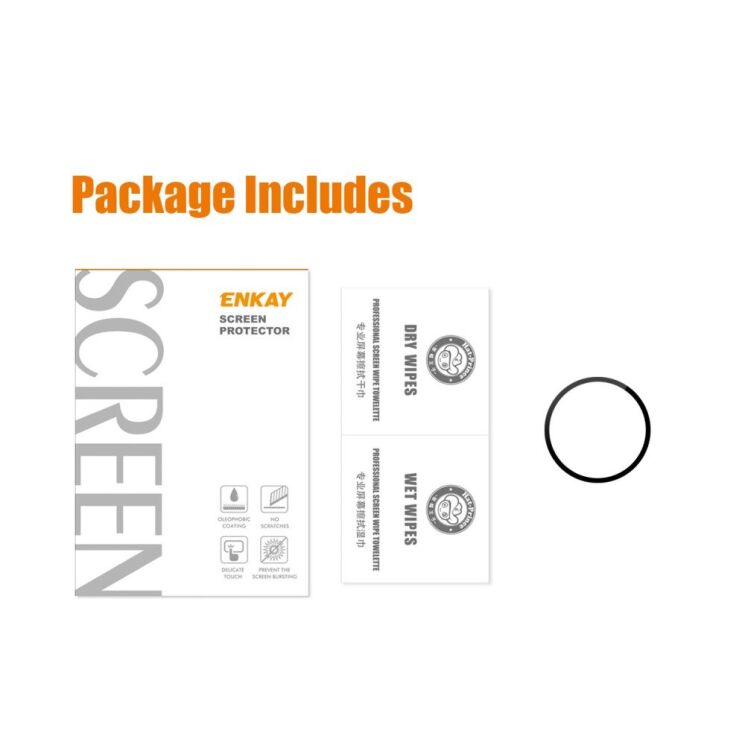 Защитное стекло ENKAY 9H Screen Protector для Samsung Galaxy Watch 5 (40mm) - Black: фото 7 из 8