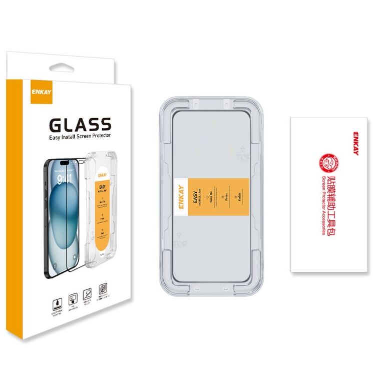 Захисне скло ENKAY Easy Install Full Glue для Xiaomi Redmi Note 17 Pro - Black: фото 7 з 7