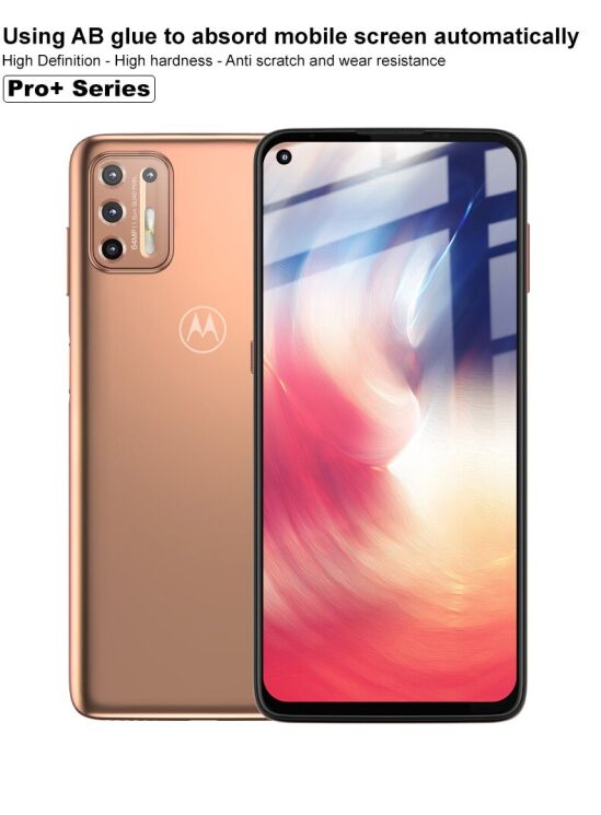 Защитное стекло IMAK 5D Pro+ Full Glue для Motorola Moto G9 Plus - Black: фото 8 из 10