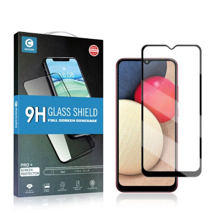 Защитное стекло MOCOLO Full Glue Cover для Samsung Galaxy A02s (A025) - Black: фото 9 из 9