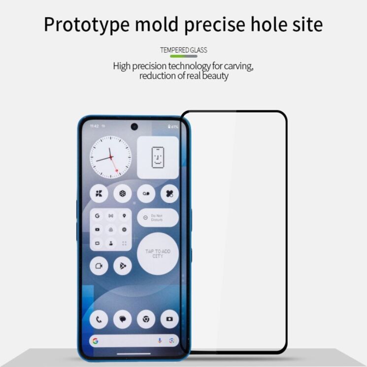 Защитное стекло MOFI Full Glue Protect для Nothing Phone (3a) / Phone (3a) Pro - Black: фото 6 из 10