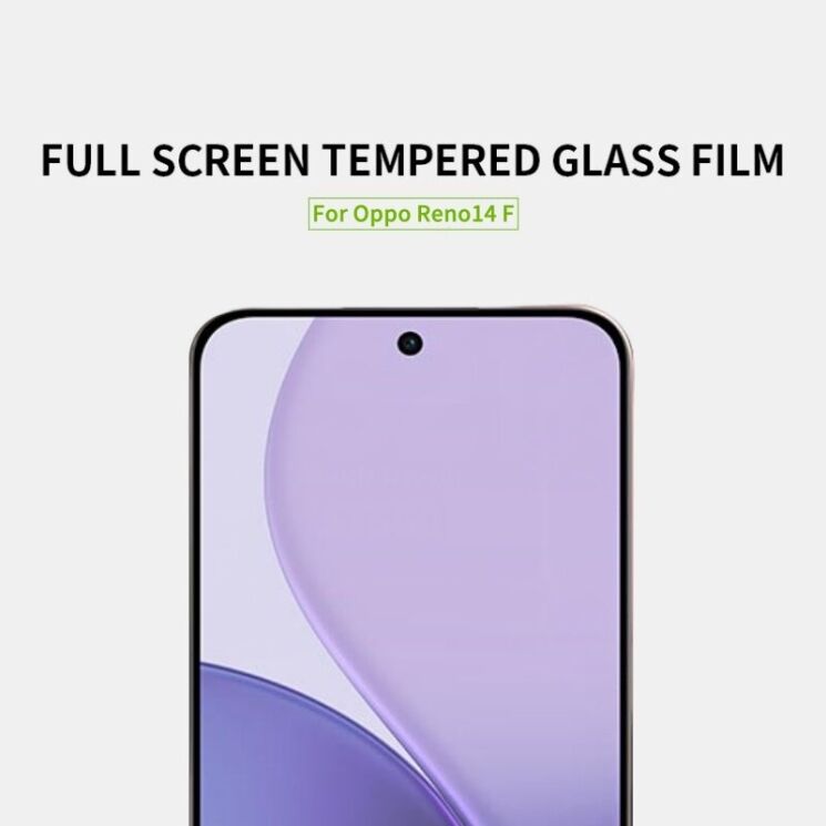 Захисне скло MOFI Full Glue Protect для OPPO Reno 14 F/FS - Black: фото 2 з 9