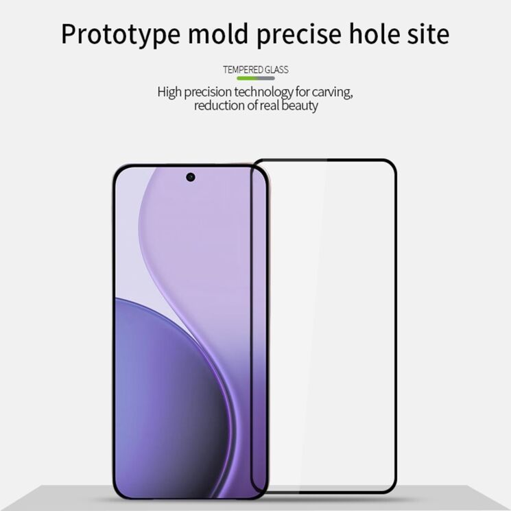 Захисне скло MOFI Full Glue Protect для OPPO Reno 14 F/FS - Black: фото 4 з 9