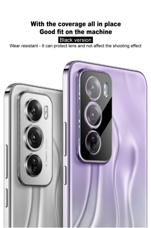 Защитное стекло на камеру IMAK Black Glass Lens для Motorola Edge 50 Fusion - Black: фото 8 из 9