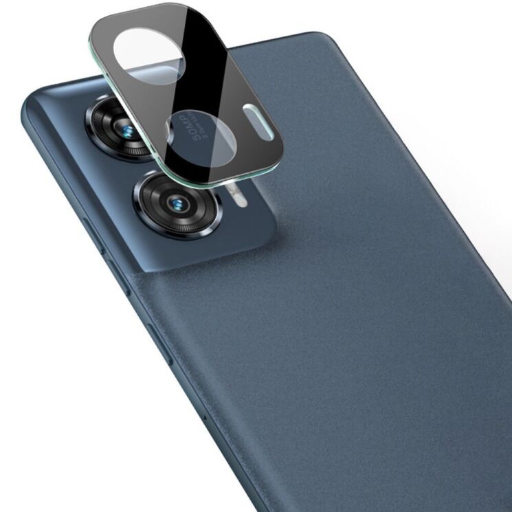 Защитное стекло на камеру IMAK Black Glass Lens для Motorola Edge 50 Fusion - Black: фото 2 из 9