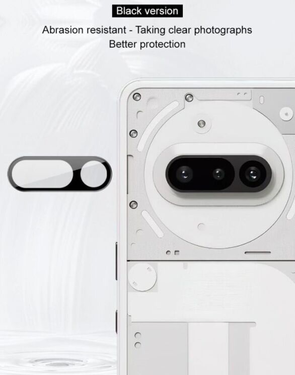 Защитное стекло на камеру IMAK Black Glass Lens для Nothing Phone (3a) - Black: фото 7 из 9