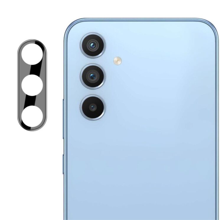 Защитное стекло на камеру IMAK Black Glass Lens для Samsung Galaxy A54 (A546) - Black: фото 3 из 14