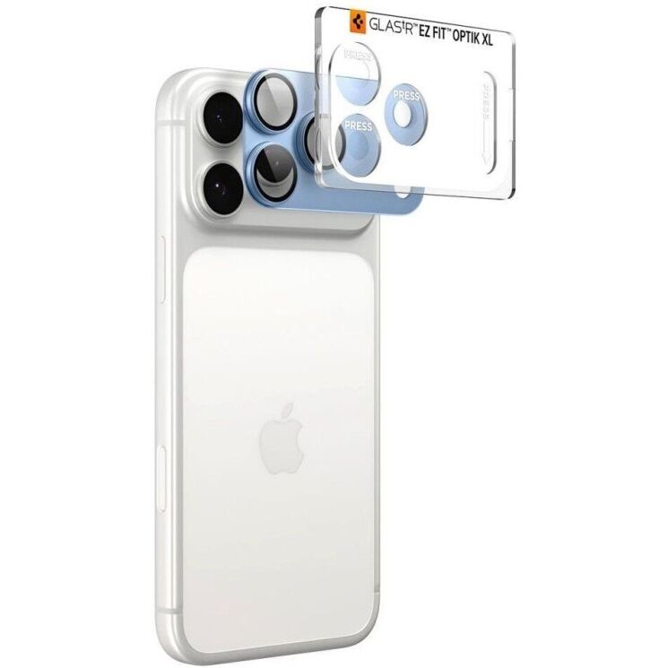 Захисне скло на камеру Spigen Optik Pro XL EZ Fit для iPhone 18 Pro Max (AGL12041) - Light Blue (440335TT) Захисне скло на камеру Spigen Optik Pro XL EZ Fit для iPhone 18 Pro Max (AGL12041) - Light Blue: фото 5 з 11
