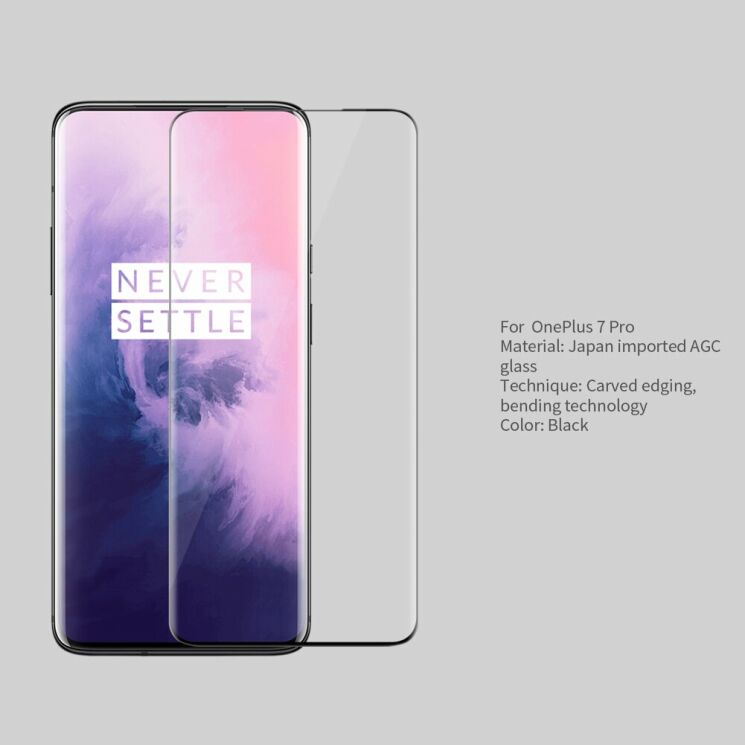 Захисне скло NILLKIN 3D CP+ MAX для OnePlus 7 Pro - Black: фото 8 з 20