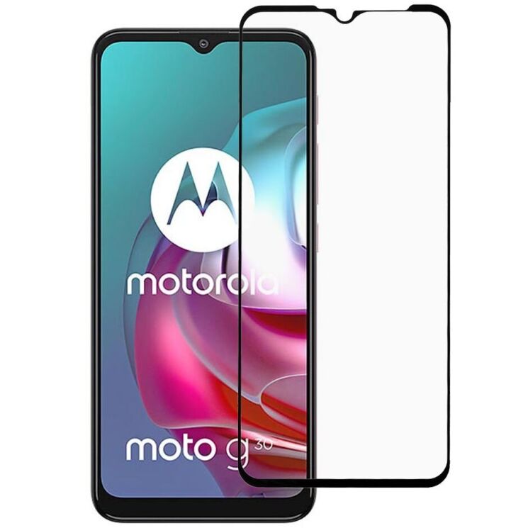 Защитное стекло RURIHAI Full Glue Screen Protect для Motorola Moto G10 / Moto G30 - Black: фото 1 из 9