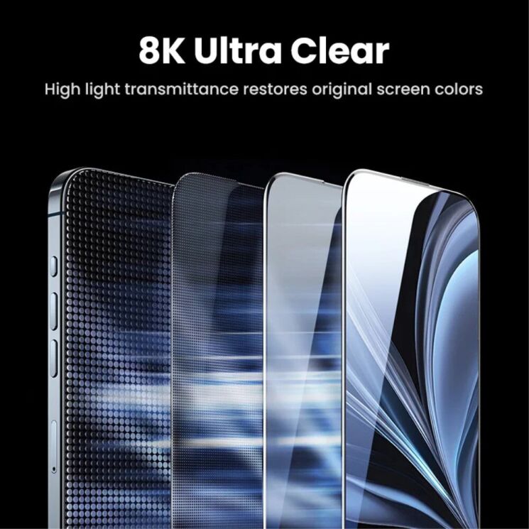 Защитное стекло UGREEN Install Full Glue для Apple iPhone 13 Pro Max / 14 Plus - Black: фото 4 из 7
