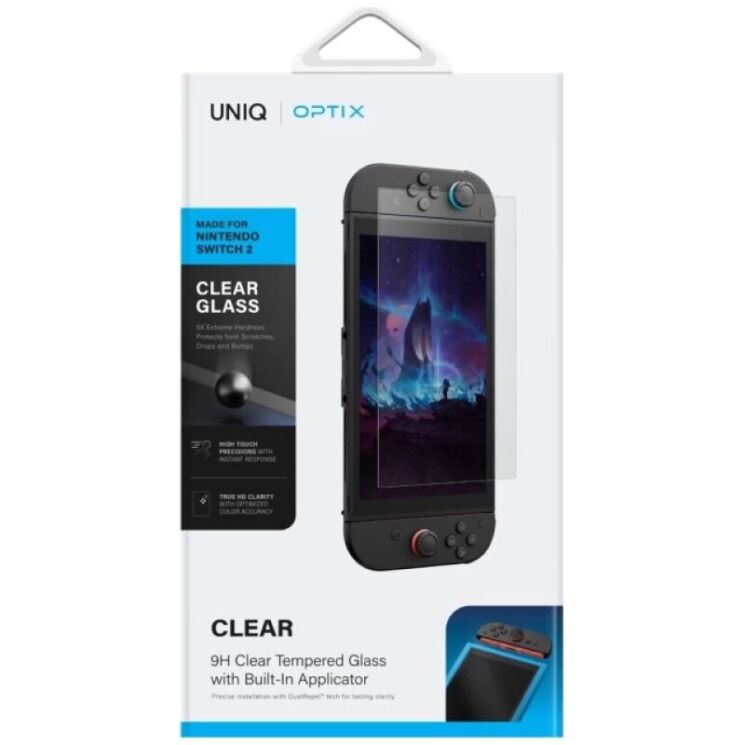 Защитное стекло UNIQ Optix Clear для Nintendo Switch 2 - Clear: фото 5 из 7