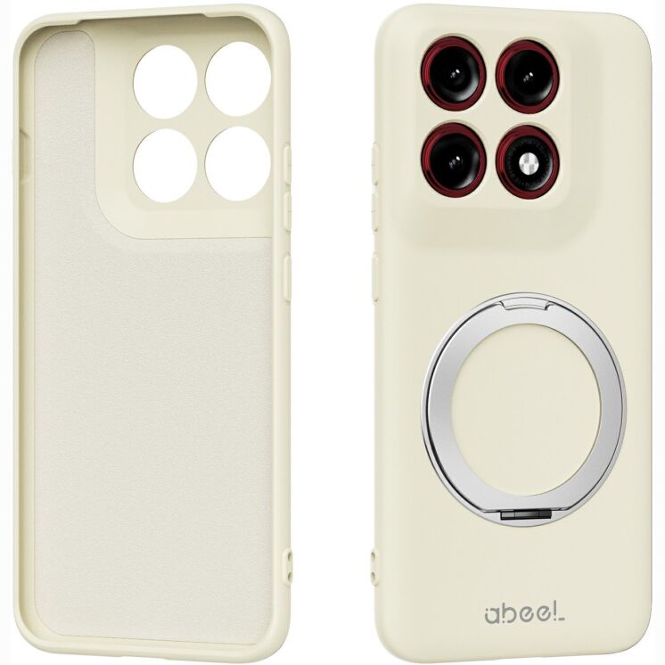 Защитный чехол ABEEL Lyra Skin Kickstand with MagSafe для Motorola Edge 70 Pro - Beige: фото 1 из 8