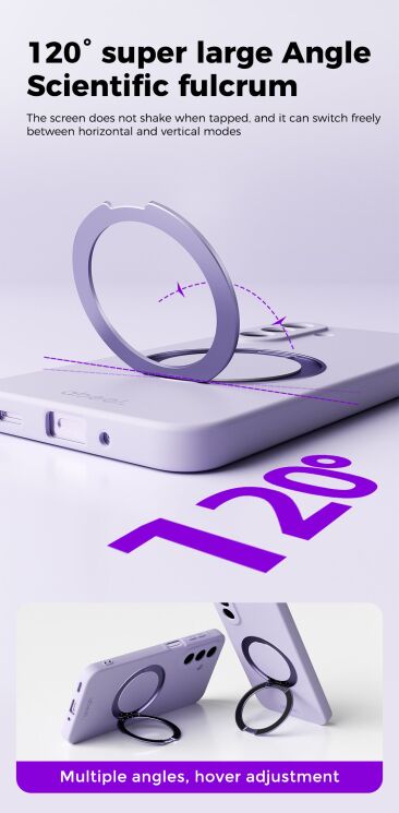 Захисний чохол ABEEL Lyra Skin Kickstand with MagSafe для Samsung Galaxy A27 (A276) - Purple (408645V) Захисний чохол ABEEL Lyra Skin Kickstand with MagSafe для Samsung Galaxy A27 (A276) - Purple: фото 2 з 10