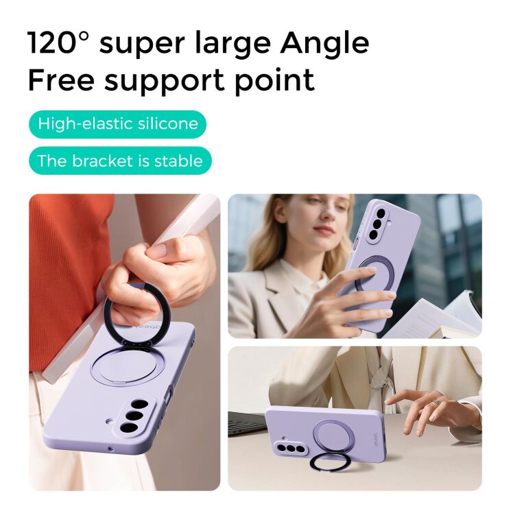 Захисний чохол ABEEL Lyra Skin Kickstand with MagSafe для Samsung Galaxy A27 (A276) - Purple (408645V) Захисний чохол ABEEL Lyra Skin Kickstand with MagSafe для Samsung Galaxy A27 (A276) - Purple: фото 9 з 10