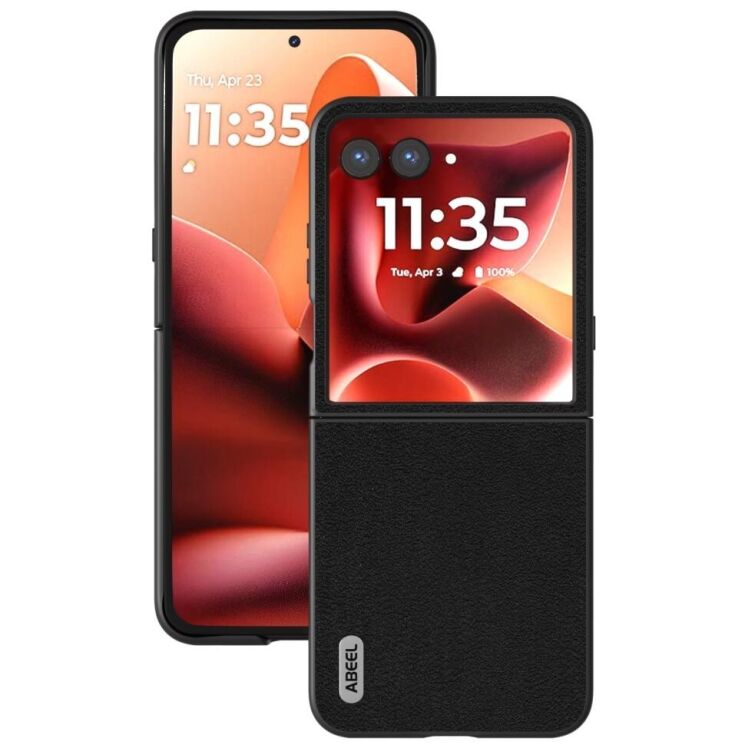 Защитный чехол ABEEL Texture Case для Motorola Razr 60 Ultra - Black: фото 2 из 6