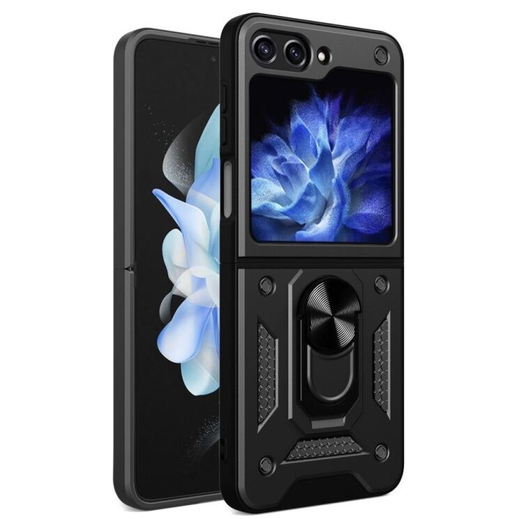 Защитный чехол Deexe Armor Case (FF) для Samsung Galaxy Flip 5 - Black: фото 1 из 10
