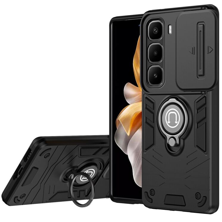 Захисний чохол Deexe Armor MagShield для Infinix Hot 60 Pro Plus - Black: фото 1 з 7