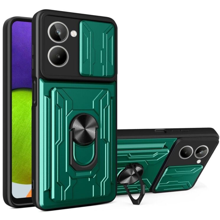 Защитный чехол Deexe Armor Shield для Realme 10 - Blackish Green: фото 1 из 9