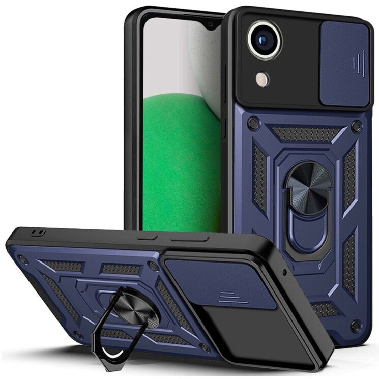 Захисний чохол Deexe Armor Shield для Samsung Galaxy A03 Core (A032) - Blue: фото 1 з 8
