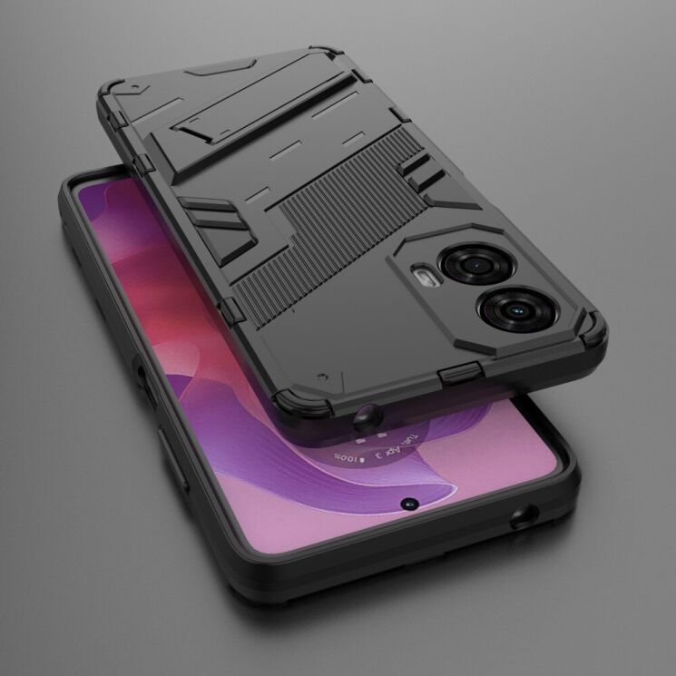 Захисний чохол Deexe Bibercas для Motorola Moto G24 - Black: фото 4 з 7