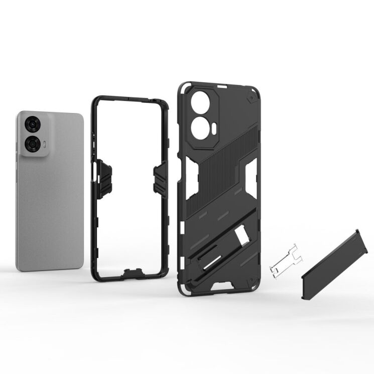 Захисний чохол Deexe Bibercas для Motorola Moto G24 - Black: фото 6 з 7