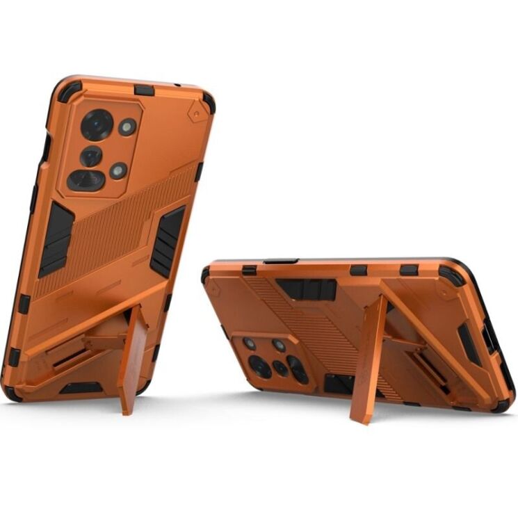 Защитный чехол с подставкой Deexe Bibercas для OnePlus Nord 2T - Orange: фото 2 из 6