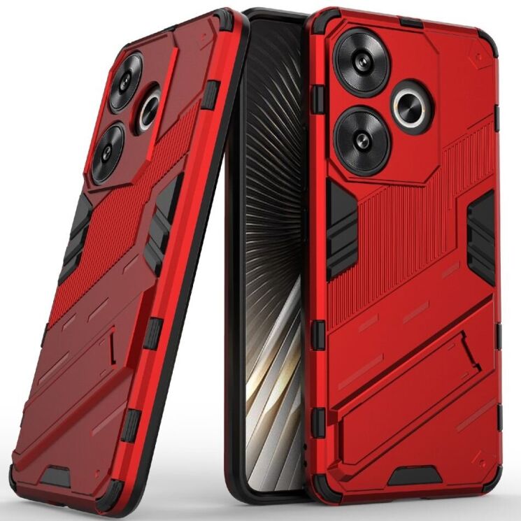 Защитный чехол Deexe Bibercas для Xiaomi Poco F6 - Red: фото 1 из 8