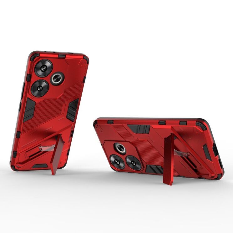 Защитный чехол Deexe Bibercas для Xiaomi Poco F6 - Red: фото 3 из 8
