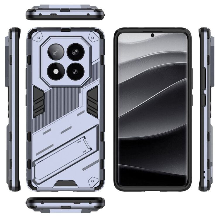 Захисний чохол Deexe Bibercas для Xiaomi Redmi Note 14 Pro Plus - Dark Blue: фото 4 з 6