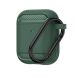 Защитный чехол Deexe Carbon Case для Apple AirPods 1 / 2 - Dark Green (204519DG). Фото 1 из 12