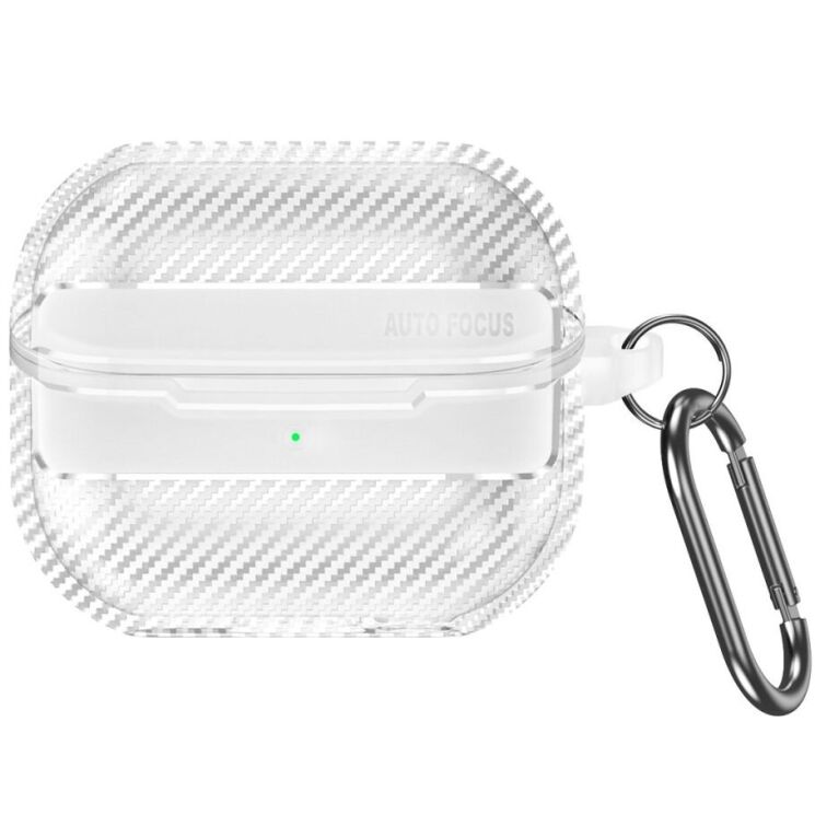 Захисний чохол Deexe Carbon Case для Samsung Galaxy Buds 3 / Buds 3 Pro - Transparent: фото 1 з 8