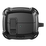 Защитный чехол Deexe Carbon Shield для Samsung Galaxy Buds 3 / Buds 3 Pro - Black: фото 1 из 9