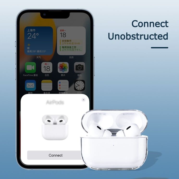 Захисний чохол Deexe Clear Case для Apple AirPods Pro 2 - Transparent: фото 7 з 8