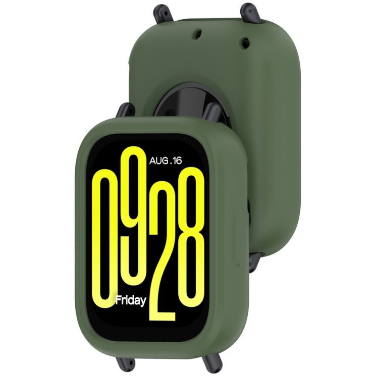 Защитный чехол Deexe Color Frame для Xiaomi Redmi Watch 5 Active - Dark Green: фото 6 из 8